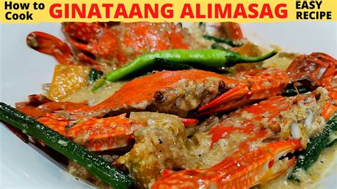 ginataang alimasag recipe.